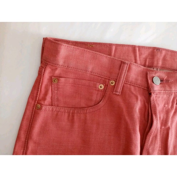 Levis 501 Jeans White Oak Cone Denim Mens Size 32 30 Red On White Fresh Hip Hop - Picture 12 of 13